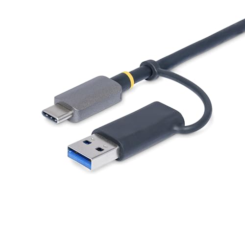 StarTech SD microSD CompactFlash Card Reader USB-C USB-A (FCREADMICRO3V2) | USB 3.0 5Gbps, Multi-media, 3 slots simultaneous read/write, 30cm cable, USB-A adapter incl, No drivers