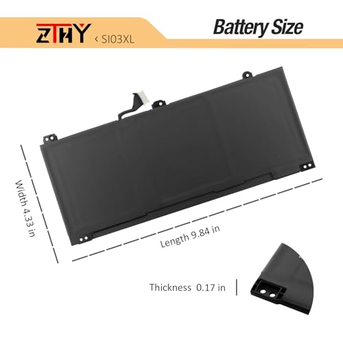 SI03XL Laptop Battery Replacement for HP Chromebook x360 14B 14C 14C-CA | 14C-CC 14c-cc0013dx 14c-cc0047nr 14C-CC0XXX 14B-NA0010WM 14C-CA0000ND, Pro C640 C645 Chromebook, EliteBook C645 14 G2 G3 - size: 9.84*4.33*0.2 inch SI03XL