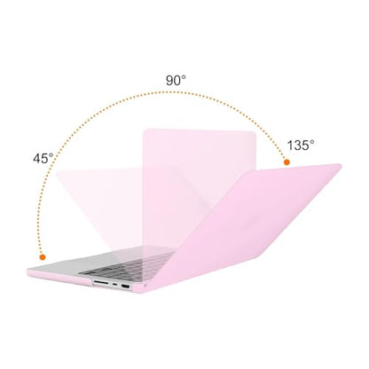 MOSISO Compatible with MacBook Pro 14 inch Case M5 2026 M4 2025 M3 M2 M1 2024-2021 A3427 A3426 A3434 A3112 A3185 A3401 A2918 A2992 A2779 A2442,Hard Case&Keyboard Skin&ScreenFilm&Pouch, Clear Pink - color: Clear Pink