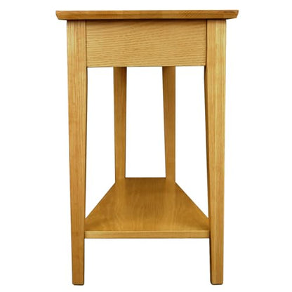 Leick Home 10074-DS Recliner Wedge Side Table with Shelf, Desert Sand - color: Desert Sands