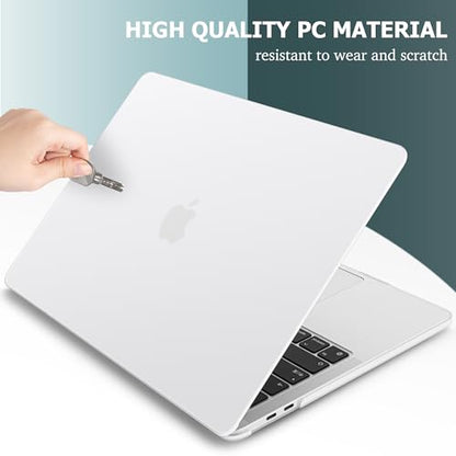 May Chen for MacBook Pro 16 Inch 2019 Release Model:A2141,Hard Shell Case Cover Screen Protector & Keyboard Cover for MacBook Pro 16 Retina with Touch ID & Touch Bar - Clear White - color: Clear White