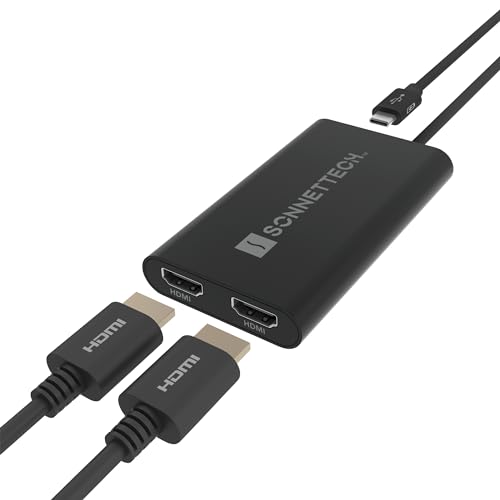 SoNNeT DisplayLink USB-C to Dual 4K 60Hz HDMI Adapter
