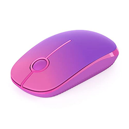 Unipows Wireless Mouse-2.4G Slim Portable Computer Mouse, Gradient Purple | Nano Receiver, Less Noise Mobile Optical Mice for Notebook, PC, Laptop, Desktop - color: Gradient Purple
