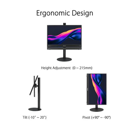 ASUS ZenScreen Stand MTS02D - Ergonomic Stand for Portable Monitors, Tilt, Pivot, Height adjustments, 1/4” Tripod Socket Compatible, Work from Home Setup, Home Office