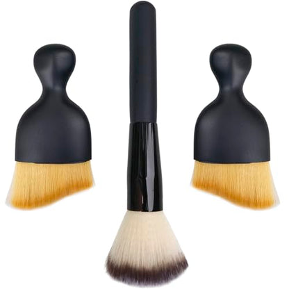 3 Pack Exquisite Microfiber Duster Brushes, Feather Duster,Car Interior Cleaning Brush - Cleaning Tool Efficient Dust Removal for Car Interior, Computers, Keyboards, Photo Frames, Digital Devices