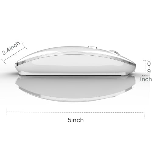 2.4G USB C Receiver Wireless Mouse for Computer Chromebook for Microsoft Laptop Mac DELL HP iMac MacBook Pro Air Win7 8 10 11 - color: WHITE 2