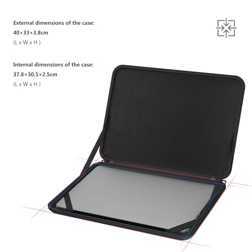 Smatree 16 inch Hard EVA Shell Case for Alienware 16 Area-51 Gaming Laptop | Compatible for Alienware 16 Area-51 Gaming Laptop, Alienware x16/m16 R1 Gaming Laptop (Not Fit with Alienware m16 R2) - color: Black-for 16 inch Alienware M16 R1