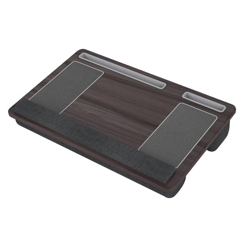 Lap Desk With Mouse Pad，lap Tray For Computer,portable Desk For Laptop,Laptop Stand For Bed ,Left And Right Handed Mouse Pad, Tablet And Cell Phone Tray, Storage Pouch, Portable, With Handles ( Color - color: Gray