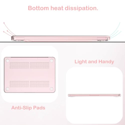 Feams for MacBook Neo 13 Inch Case 2026 A3404, Stylish Protective Clear Case Hard Shell Transparent Cover for MacBook Neo 13 Inch 2026 (A18 Pro Chip) with Keyboard Cover, White Heart Polka Dot - color: White Heart Polka Dot