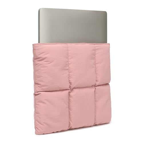 Puffy Laptop Sleeve 13 Inch 14 inch, Pink | Pillow Shape Laptop Sleeve, Compatible MacBook Pro 13inch 14 Inch M4 M5 Pro/Max, MacBook Air M1 M2 M3 2026, MacBook Neo - color: Pink, size: For 13"-14" MBA/MAP M4 M3 M2 M1