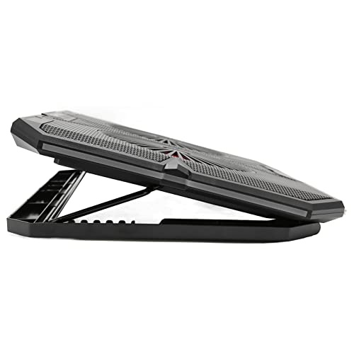 RGB Laptop Cooling Pad with Dual Silent Fans, 2 USB Ports, 7 - Adjustable Height for 14-17 Inch Gaming Laptops