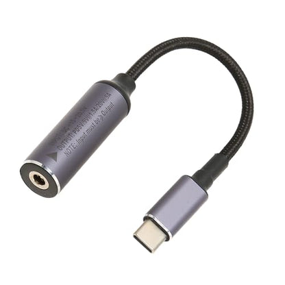 DC Input to Type C Cable, USB C to DC Adapter, Type C Transfer DC Port for A Variety of Small Chargers, Laptops, Etc
