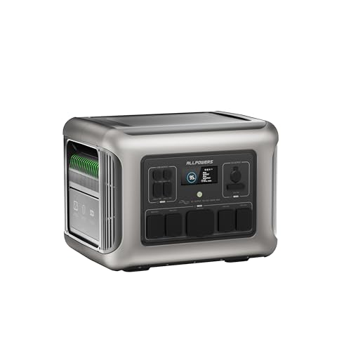 ALLPOWERS R2500 V2 Portable Power Station 1920Wh, 2500W Solar Generator | LiFePO4 Battery, 1000W MPPT Solar Input, 1.5H Fast Charging, UPS Backup, WiFi & Bluetooth App for Home, RV & Camping - color: R2500