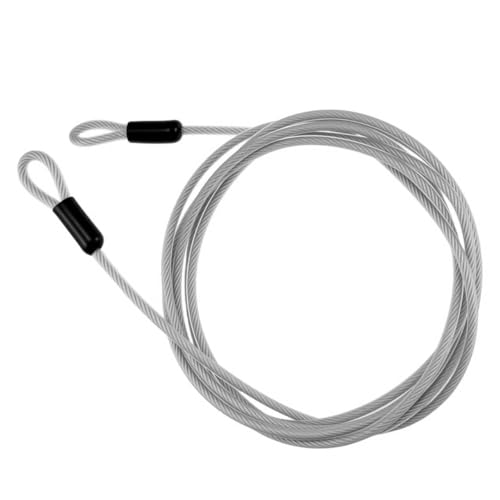 10FT 5mm Stainless Steel Security Cable Lock, Steel Coated Braided Double Loop Flexible Wire Rope for Bicycles, Luggage, Gates & Outdoor Equipment (1 Pack) - size: 10FT 5mm