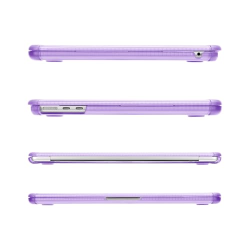 MOSISO Compatible with MacBook Air 13 inch Case M5 2026 M4 M3 M2 2025-2022 | A3449 A3240 A3113 A2681, 3 in 1 Kit Crack-Resistant Heavy Duty Protective Hard Shell Case Cover with TPU Bumper, Purple - color: Purple