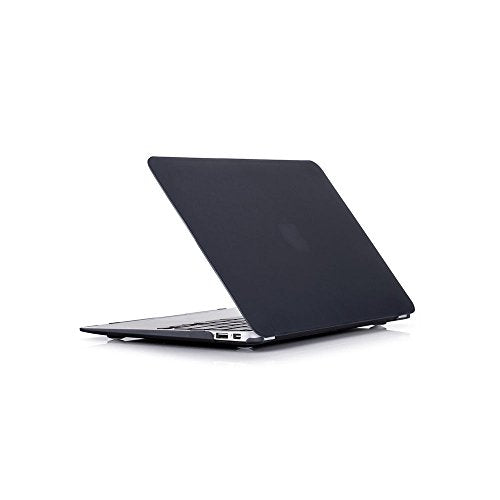 RUBAN Case Compatible with MacBook Air 13 Inch (Models: A1369 & A1466, Older Version 2010-2017 Release), Slim Snap On Hard Shell Protective Cover, (Black) - color: BLACK