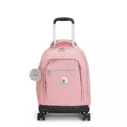 Kipling New Zea 15" Laptop Rolling Backpack - color: Bridal Rose