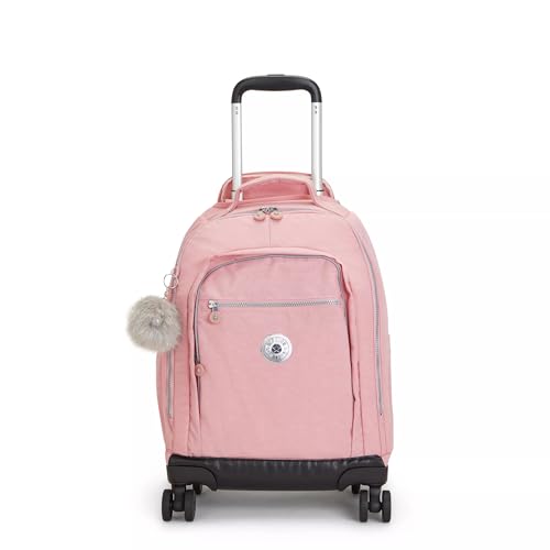Kipling New Zea 15" Laptop Rolling Backpack - color: Bridal Rose