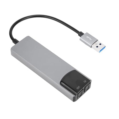Tangxi USB to 3.5mm Jack Audio Adapter Cable with SPDIF, Virtual 7.1 Surround Sound External USB 2.0 Sound Card Adapter, Plug and Play for Laptop PC Computer