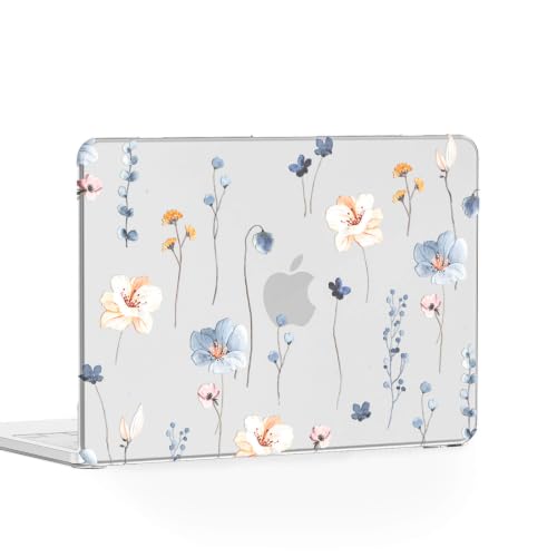 Feams for MacBook Neo 13 Inch Case 2026 A3404, Stylish Protective Clear Case Hard Shell Transparent Cover for MacBook Neo 13 Inch 2026 (A18 Pro Chip) with Keyboard Cover, Simple Flower - color: Simple Flower