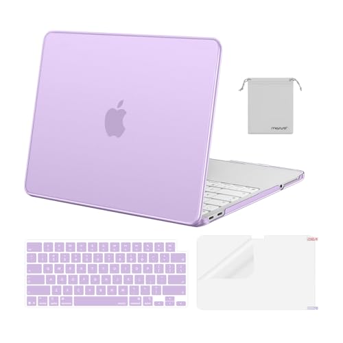 MOSISO Compatible with MacBook Neo Case 13 inch 2026 A3404 A18 Pro Chip | 4 in 1 Kit Precision Fit Crack & Scratch Resistant Protective Hard Shell Case Cover, Purple - color: Purple