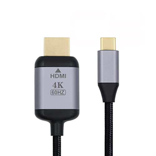 CY Type-C Video Cable USB 3.1 USB-C to HDMI Support 4K 60hz Displayport Cable 1.8m for Monitor Laptop HDTV - color: Black USBC to HDMI 4K