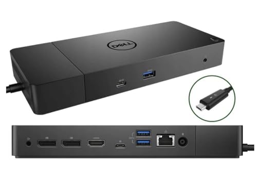 Dell Docking Station WD19S 180W Dual Monitor with 130W Power Delivery USB-C + HDMI + Dual DP Port - Ultimate Computer & Laptop,Workstation & Computer Docking Station (Renewed)