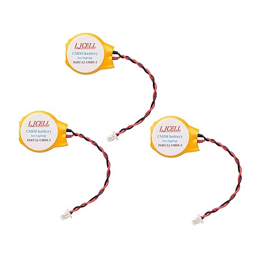 3 Pcs Cmos Battery for IBM Lenovo ThinkPad Laptop X1 Carbon 2-nd Carbon 3rd Carbon 4th Carbon 5th Carbon 6th Bios Rtc CR2016 Battery with 2 Wire Cable and Connector - size: 3-PACK, style: CMOS-CR2016-3