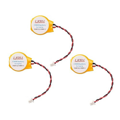 3 Pcs Cmos Battery for IBM Lenovo ThinkPad Laptop X1 Carbon 2-nd Carbon 3rd Carbon 4th Carbon 5th Carbon 6th Bios Rtc CR2016 Battery with 2 Wire Cable and Connector - size: 3-PACK, style: CMOS-CR2016-3