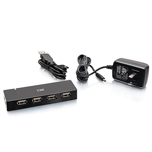 4-Port USB-A Hub with 5V 2A Power Supply