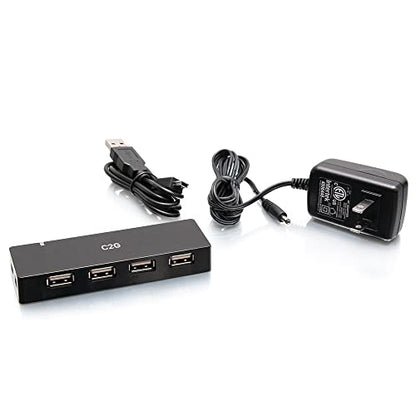 4-Port USB-A Hub with 5V 2A Power Supply