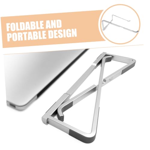 LALAFINA Foldable Desk Mount Laptop Stand Holder for Various Laptop Portable Ergonomic Computer Stand with Compact Metal Design Space Saving Notebook Riser for Comfortable Viewing and