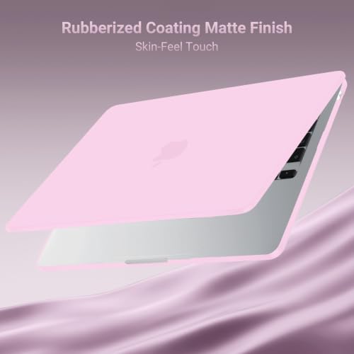 MOSISO Compatible with MacBook Air 13 inch Case M5 2026 M4 M3 M2 2025-2022 | A3449 A3240 A3113 A2681, Hard Shell&Keyboard Cover&Screen Film&Pouch for MacBook Air 13.6 inch Case, Dusty Pink - color: Dusty Pink