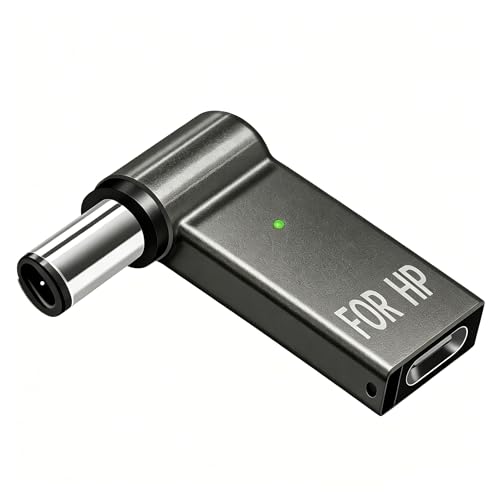 USB C to 7.4mm Laptop Charging Adapter Female Type C to Male DC 7.4 x 5.0mm (0.6) Barrel Jack Plug Converter 100W PD Power Charger Connector Tip for HP Elitebook Probook 4430 E6420 E6430 E6440 E6500