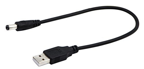 USB 2.0 A Male to DC 5.5x2.1mm Male Adapter Cable 5 Volt DC Barrel Power Jack Charging Cable for Tablet, Electronic Dog, Access Control Attendance (28CM/11inch, DC 5.5x2.1mm)(2packs) - color: 28CM DC 5.5x2.1mm