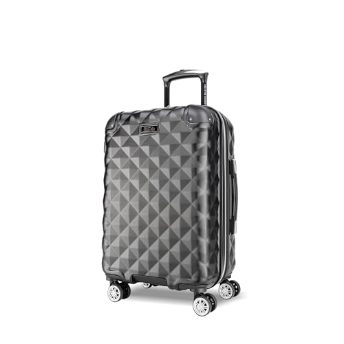 Kenneth Cole REACTION Diamond Tower Collection Lightweight Hardside Expandable 8-Wheel Spinner Travel Luggage, Black, 20-Inch Carry On - color: Black, size: 20-Inch Carry On