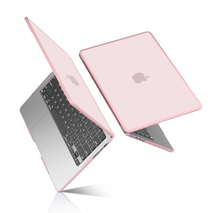 BlueSwan Anti-Cracking Case for MacBook Pro 14 inch M5-M1 Pro/Max 2026-2021 | Anti-Scratch Protective Hard Shell Case, Soft TPU Bumper, Sturdy and Durable, Easy Snap-On Installation, Frosted Pink - color: Frosted Pink