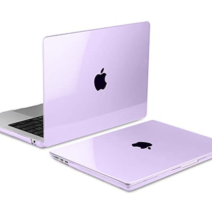 TWOLSKOO Compatible with MacBook Air 13 inch Case M5 2026 M4 2025 M3 M2 2024-2022 A3449 A3240 A3113 A2681, Plastic Hard Shell & Keyboard Cover & Screen Film for MacBook Air 13.6 inch, Crystal Purple - color: Crystal Purple