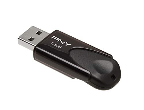 PNY 128GB Attaché 4 USB 2.0 Flash Drive, Black (Pack of 2) - size: 128GB (Pack of 2)