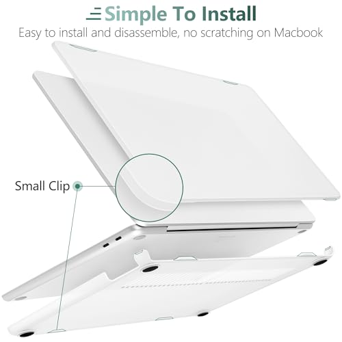 Batianda Case for Microsoft Surface Laptop 13 inch 2025-2026, Matte White | Fits Model 2095, Lightweight Slim Hard Shell with Scratch-Resistant Protection, Easy Installation, Precision Fit - color: Matte white