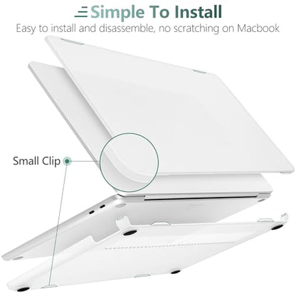 Batianda Case for Microsoft Surface Laptop 13 inch 2025-2026, Matte White | Fits Model 2095, Lightweight Slim Hard Shell with Scratch-Resistant Protection, Easy Installation, Precision Fit - color: Matte white