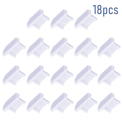 20 PCS Micro USB Port Anti-dust Plugs, Silicone Covers Caps Stoppers, Port Protector for PC Laptop Notebook Computers, Other Devices, 0.26 x 0.09 (LxW) - size: Micro USB/Transparent/20 PCS