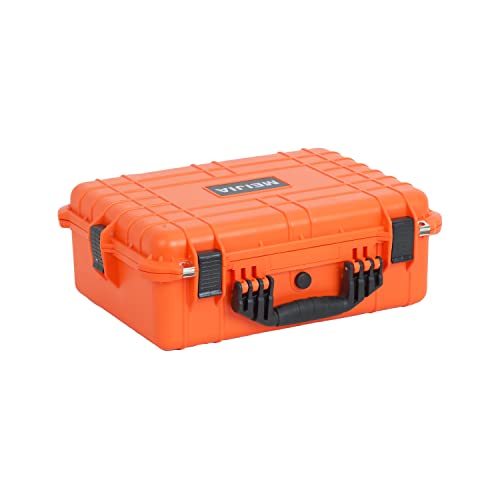 MEIJIA All Weather IP67 Waterproof Hard Camera Case,Hard Protective Case,Hard Case with Customizable Foam,Fit Use of Drones,Camera,Equipments,Pistols(Orange,19.78x15.77x7.41inches) - color: Orange, size: 19.78x15.77x7.41inches