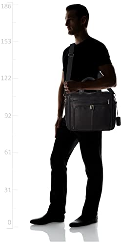 Kenneth Cole REACTION ‘Out of the Bag' Manhattan Colombian Leather 15.6" Laptop Briefcase Travel Business Case Bag - color: Black