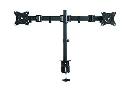 Rocelco 38" Height Adjustable Standing Desk Converter with Dual Monitor Mount Bundle - Sit Stand Computer Workstation Riser - Retractable Keyboard Tray Gas Spring - Black (R DADRB-38-DM2)