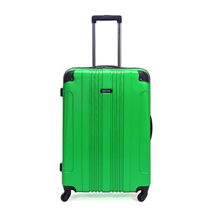 Kenneth Cole REACTION Out of Bounds Lightweight Hardshell 4-Wheel Spinner Luggage, Kelly Green, 28-Inch Checked - color: Kelly Green, size: 28-Inch Checked