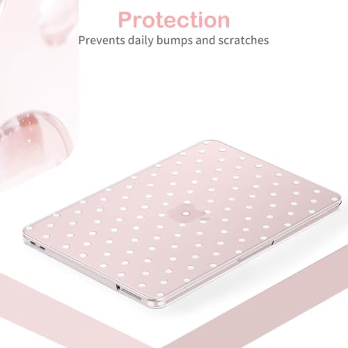 Feams for MacBook Neo 13 Inch Case 2026 A3404, Stylish Protective Clear Case Hard Shell Transparent Cover for MacBook Neo 13 Inch 2026 (A18 Pro Chip) with Keyboard Cover, Polka Dot - color: Polka Dot