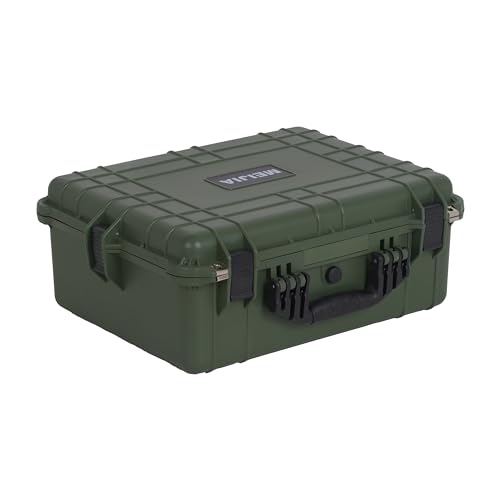 MEIJIA All Weather IP67 Waterproof Hard Camera Case,Hard Protective Case,Hard Case with Customizable Foam,Fit Use of Drones,Camera,Equipments,Pistols(Green,20.62 x16.85x8.11inches) - color: Green, size: 20.62 x16.85x8.11inches