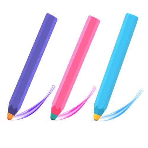 Kenkor Kid Stylus Pens for Touchscreen,3 Packs iPad Pencil Compatible with Nintendo Switch 2/Apple iPad iPhone/Android and More Other Tablets/Smartphones, Tablet Pen for Writing,Drawing and Gaming - color: Pink+Blue+Purple