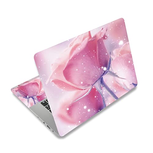 Laptop Notebook Skin Sticker Cover Decal Fits 12 13 13.3 14 15 15.4 15.6 inch Laptop Protector Notebook PC ，Protector Cover for Toshiba Hp Samsung Dell Apple Acer Leonovo Sony Asus Notebook (Rose) - color: Rose